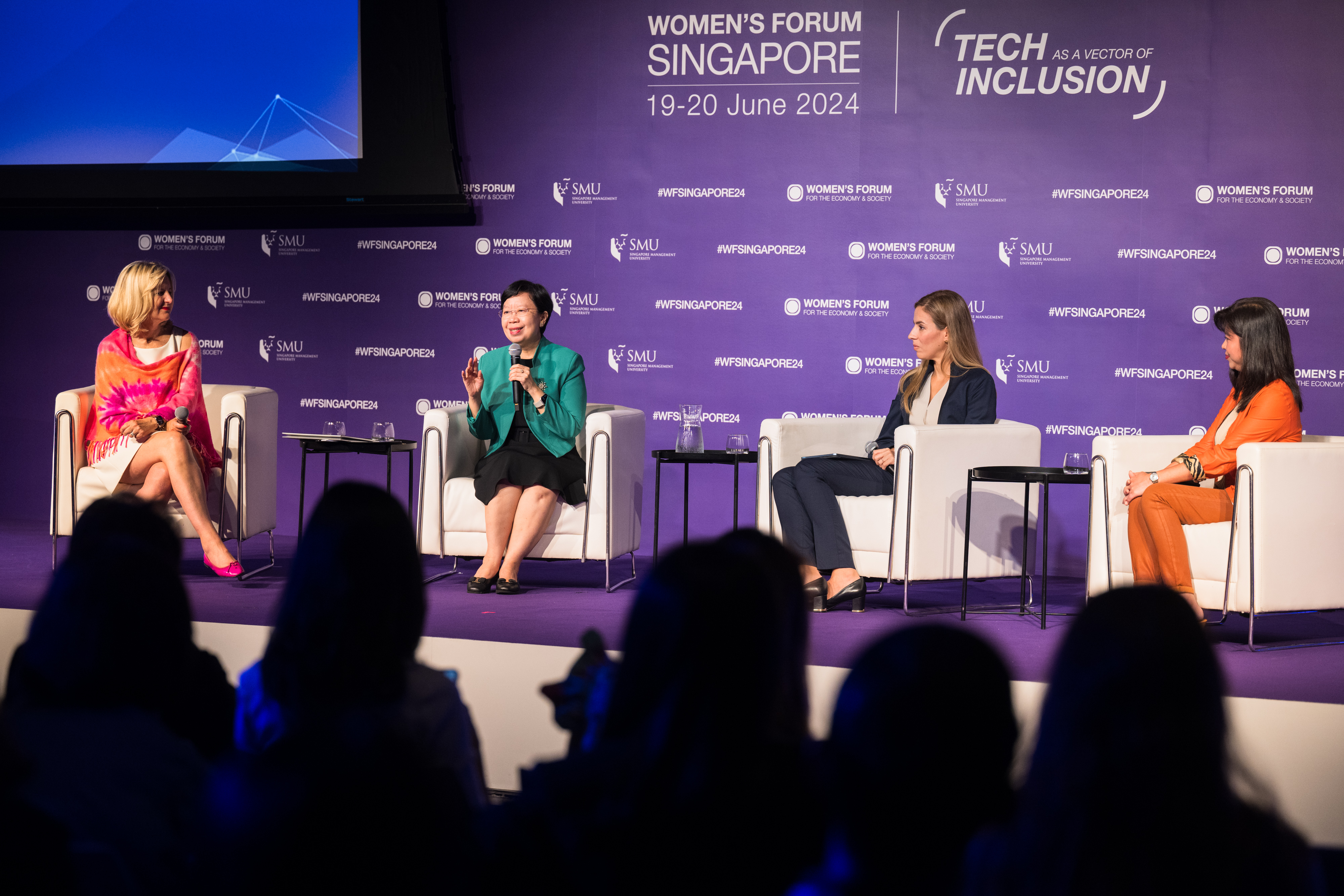 SMU President, Professor Lily Kong sharing insights during panel discussion