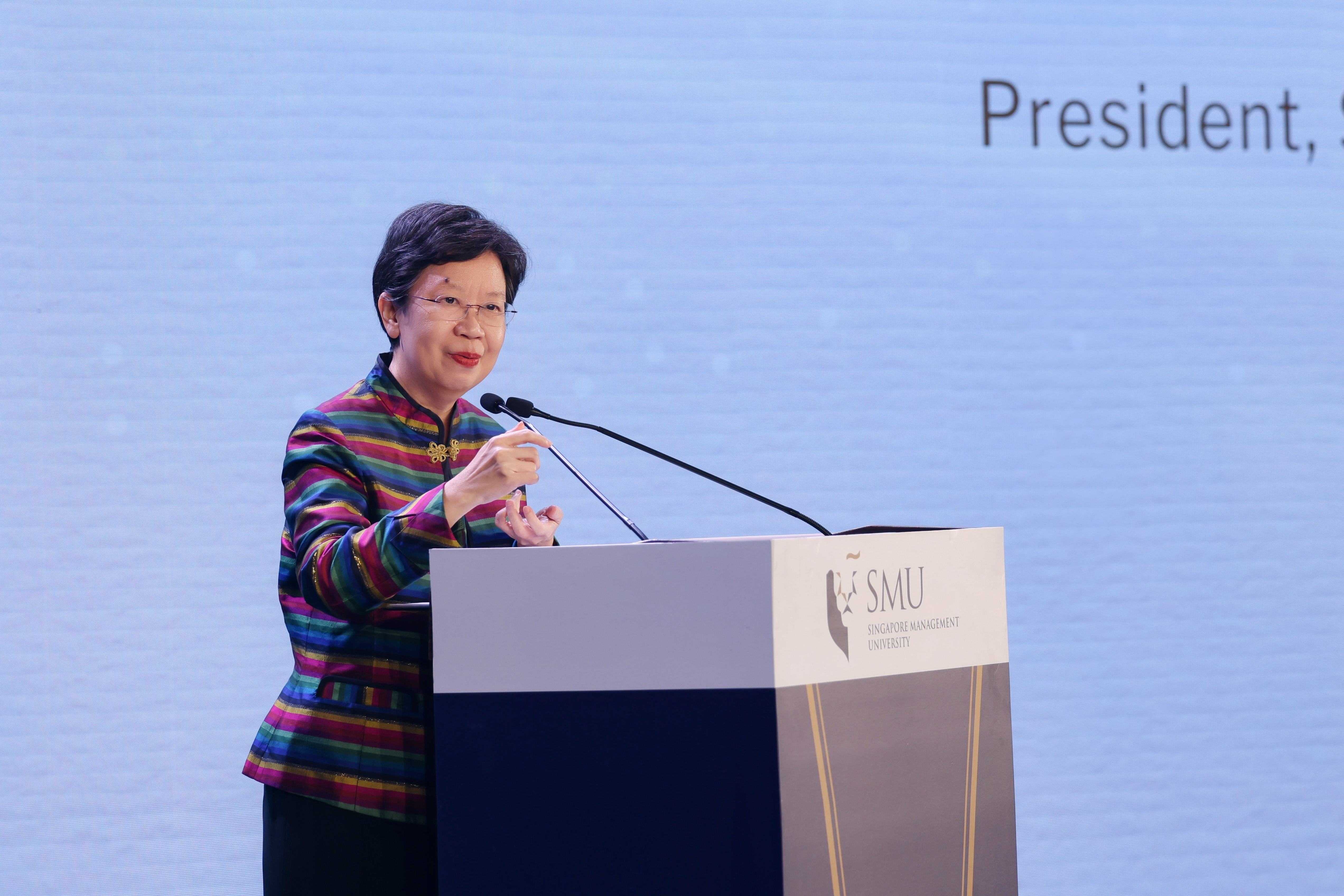 SMU President, Professor Lily Kong, summed up the centre's role in three words: connect, create and contribute.