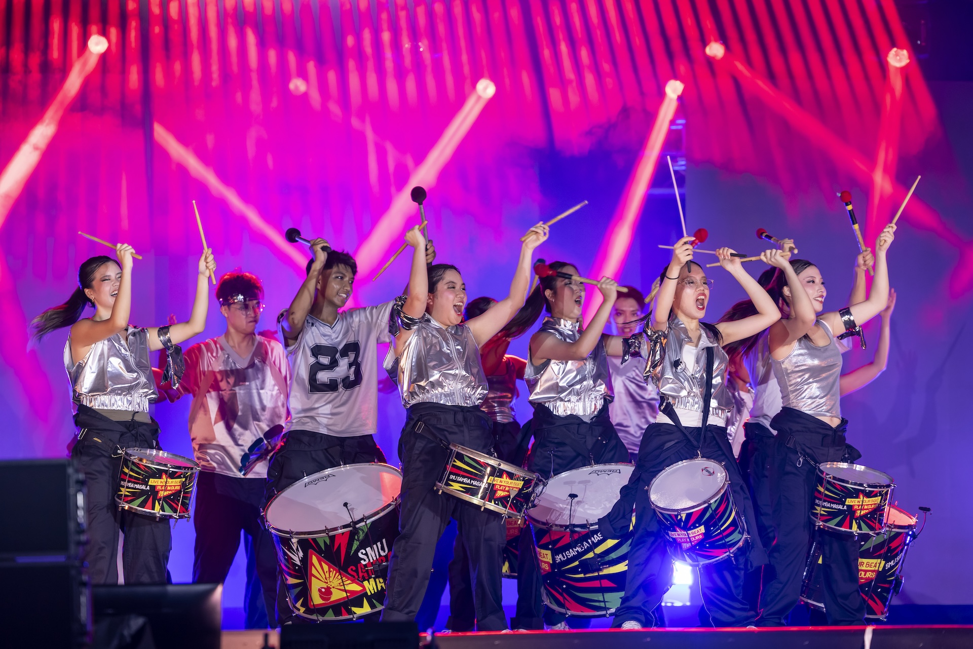 BEATIFIC drummed up energetic vibes with Chinese, Malay and Indian percussion traditions.