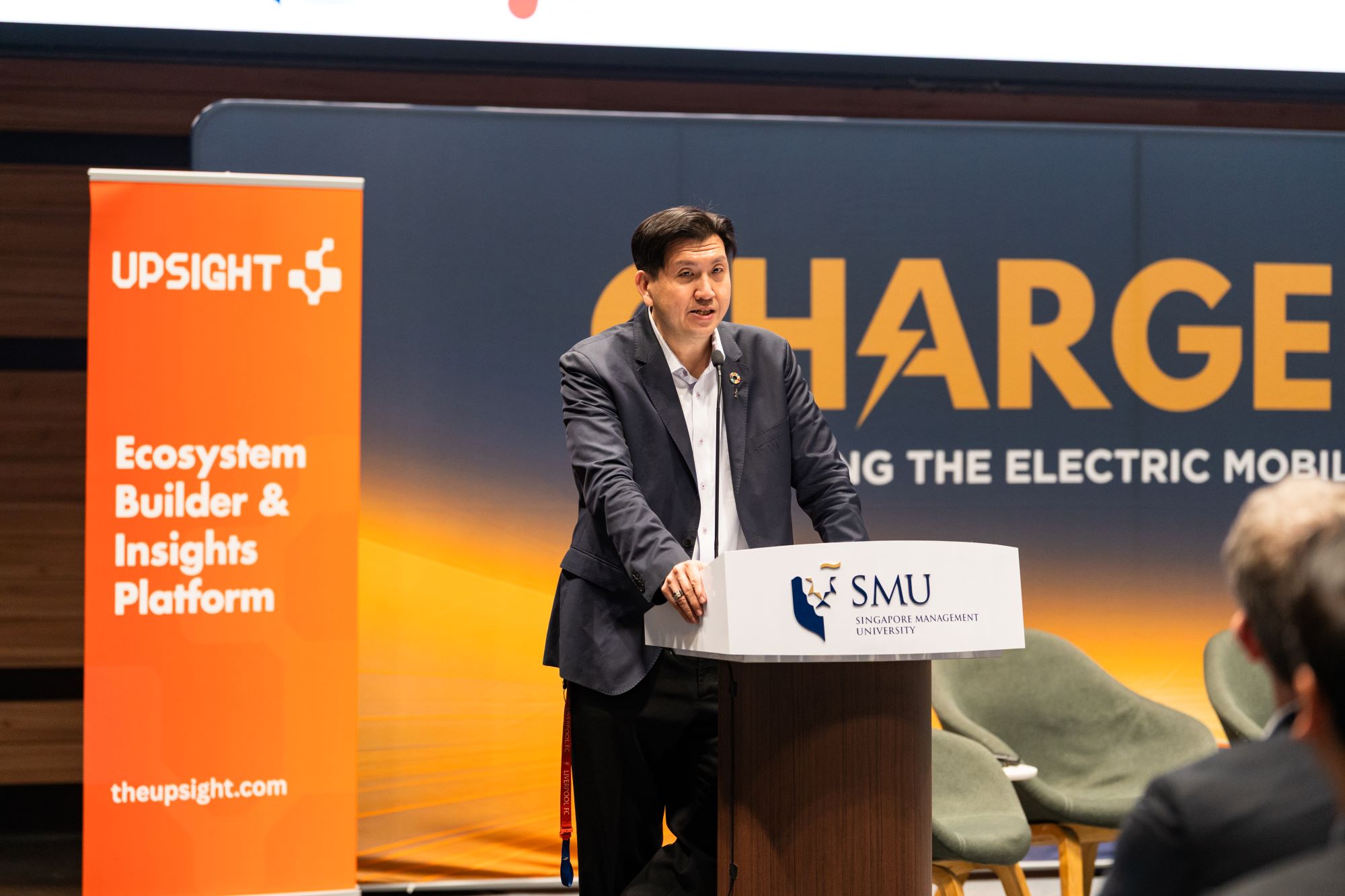 Dr Cheong Wei Yang, SMU Vice Provost (Strategic Research Partnerships), speaking at the opening ceremony of the event.