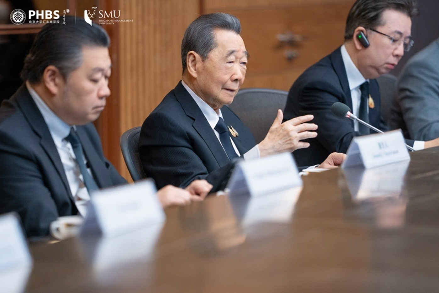 CP Group Senior Chairman Dhanin Chearavanont shares his "Three Benefits" principle: prioritizing the country, the people, and then the company, offering the DBA cohort a blueprint for sustainable multinational growth.