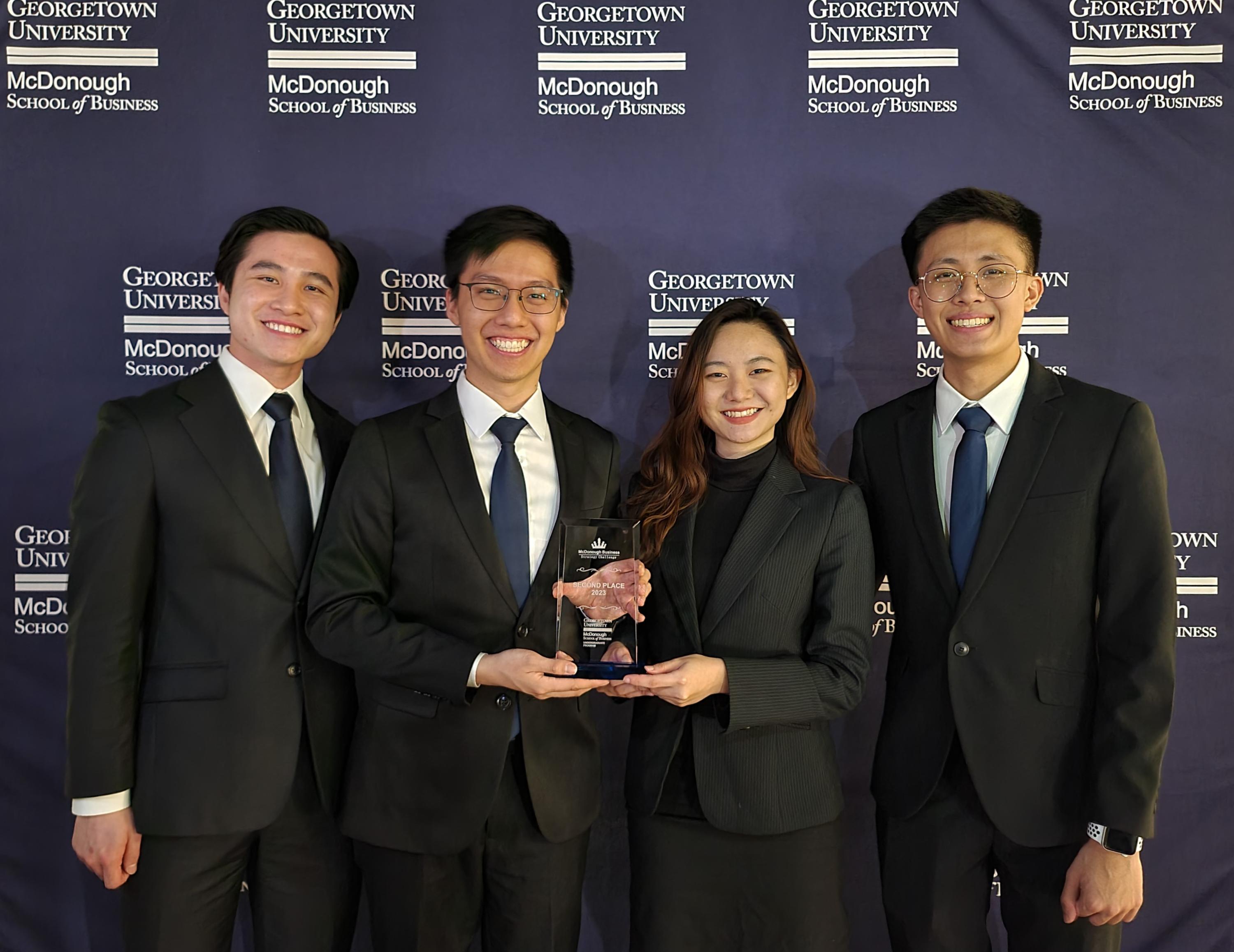 SMU Cognitare wins second prize at the prestigious McDonough Business Strategy Case Challenge in Washington