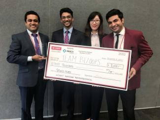 Sobhith Komalavally Hariharan, Syed Shahid, He Maoying and Piush Kansal did SMU proud by clinching the first runner-up position at the 2017 NC State Grand Business Challenge.