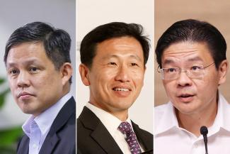 The Cabinet reshuffle effectively confirms Ministers Chan Chun Sing, Ong Ye Kung, and Lawrence Wong as the main contender to be the 4G prime minister. PHOTO: TODAY