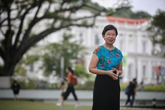 SMU president Lily Kong said the university community knows how privileged it is to be given the prime location in the heart of the city. ST PHOTO: JASON QUAH