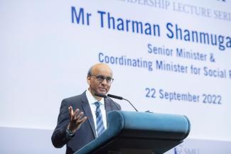 SM Tharman Shanmugaratnam delivering the HRH Lecture