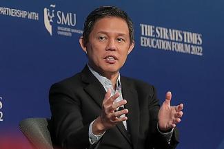 EDUCATION MINISTER MR CHAN CHUN SING: About 20 per cent to 25 per cent of Singapore's local workforce may need to upgrade their skills every year. - Photo BH by GAVIN FOO