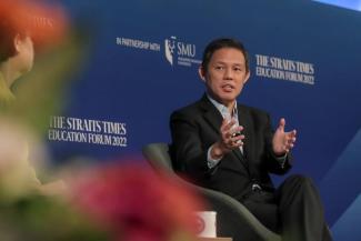 Universities in Singapore must focus on continual learning, build connections with others beyond their grounds and have confidence in charting their own path, said Education Minister Chan Chun Sing. ST PHOTO: GAVIN FOO