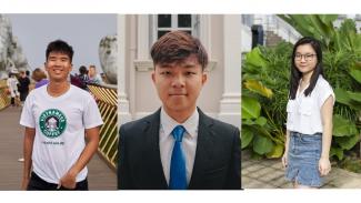 Joshua Poh, Year 2, YPHSOL, Slevin Chua, Year 3, YPHSOL & LKCSB and Maxine Hong Minxin, Year 2, YPHSOL