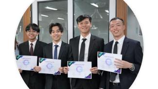 SMU Growth-X members, from left to right: Timothy Tan, Darren Chan, Marc Ong, Lim Kai Jun