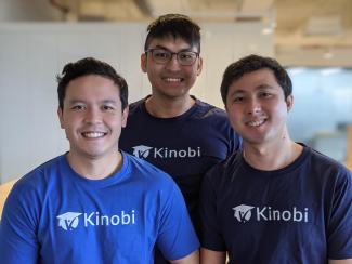Kinobi founders (L-R): Hafiz Kasman, Joshua Pua, and Benjamin Wong.