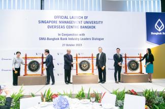 Professor Lily Kong at the launch of SMU’s Overseas Centre in Bangkok (from SMU Media files: 27 October 2023)