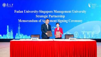 Signed by SMU President Lily Kong and Fudan President Jin Li on 29 September 2025, the Memorandum marks a new chapter of closer ties and deeper cooperation between two leading city universities.