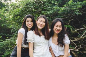 Package Pal's core team -Rachel Han, Puan Xin, and Rachel Lee