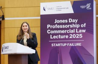 Prof Elizabeth Pollman at the 15th Jones Day Professorship of Commercial Law Lecture held at Singapore Management University.