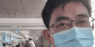 Zhou Anliang suffered a partial permanent loss of vision in his right eye due to an "eye stroke." (Provided by the interviewee)
