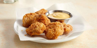 Chicken bites made from lab-grown cultured chicken developed by Eat Just. An SMU study finds that lab grown meat is more accepted in Singapore than in the US. PHOTO: EAT JUST