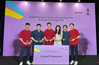SMU’s Team Ting Capital - Regional Champions of ICAEW Accounting and Business Case Challenge 2024